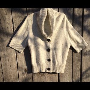 🌷CATO🌷 Open Cowl Neck, 3/4 Sleeve Woven Sweater